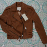 1pc $895 JOIE 100% Lamb Leather Jacket Size XXS #29374F (Q-1-5)
