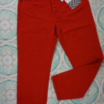 20pc FREE PEOPLE x Sandrine Rose Red Jeans 24 & 25 #29873A (B-8-6)